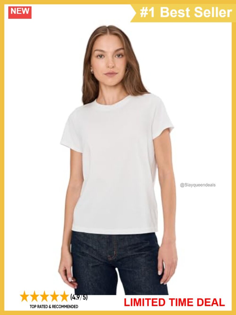 Vintage Tee Lightweight Stretch Jersey Crew Neck Short Sleeve Tunic Casual